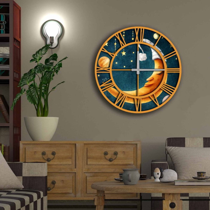 Wallity Reloj Decorativo MDF Multicolor 50 cm